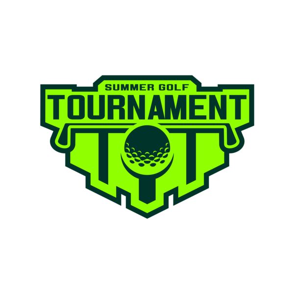Tournament Summer golf logo template Thumbnail